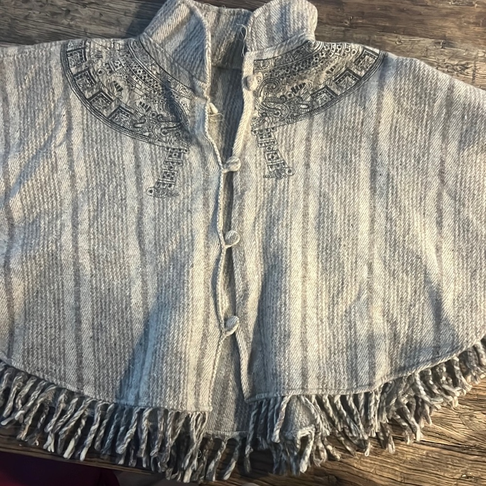 100% Wool Poncho
